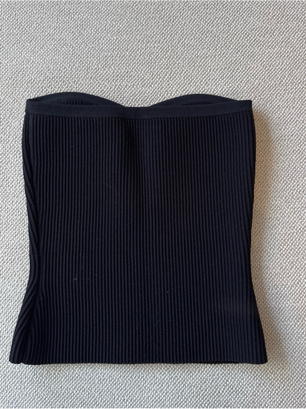 Aritzia Black Strapless Ribbed Tube Dress